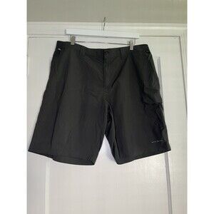Columbia PFG Omni-Shade Men's Gray Cargo Shorts, Nylon, Button, Zip, Pockets